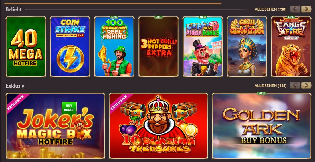 Registrierung bei Platin